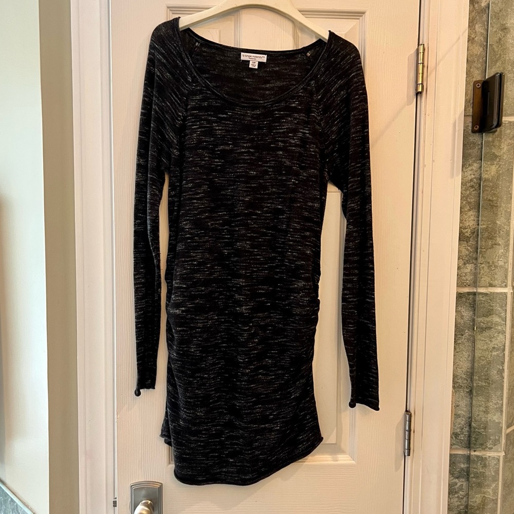 Long sleeve maternity sweater dress